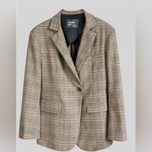 Oversized Comfy Fit - Women's Brown Blazer